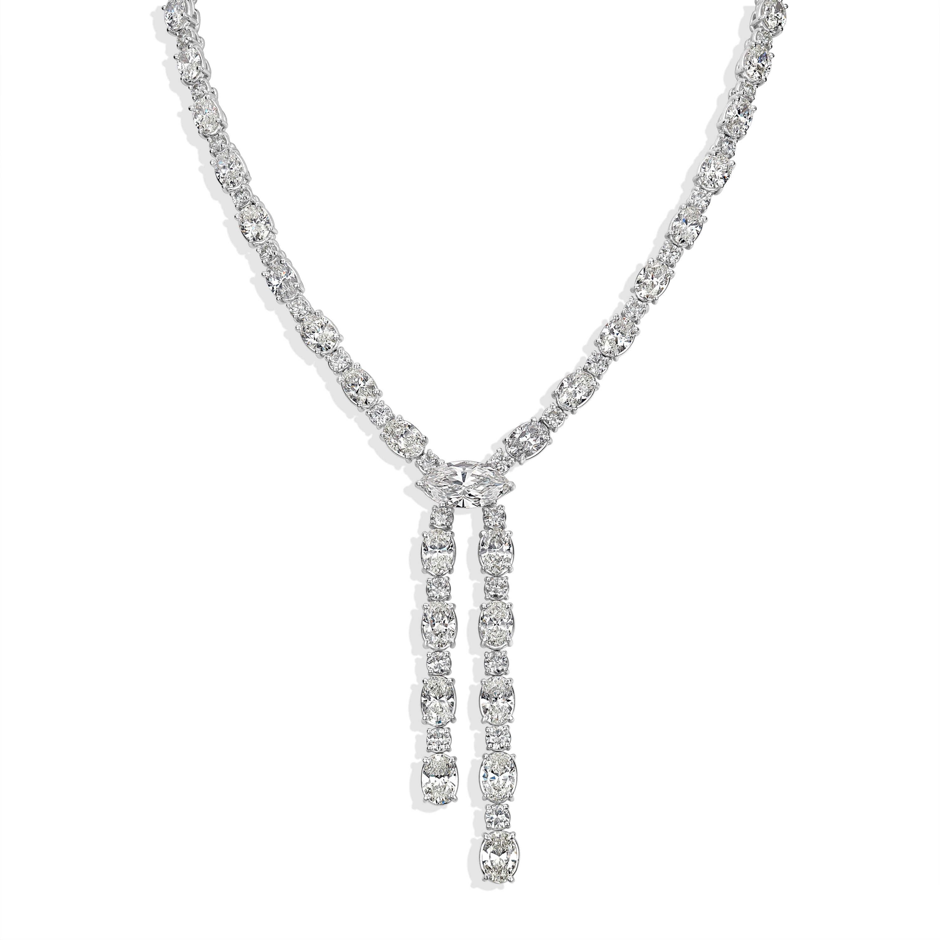 44.42 ctw Diamond Necklace in Platinum - EGL Certified