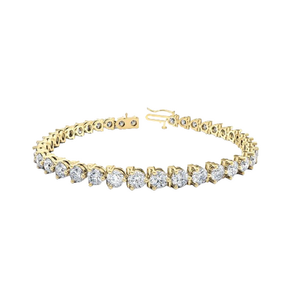 Diamond Tennis Bracelet (5.25 CT Diamonds) in Yellow Gold