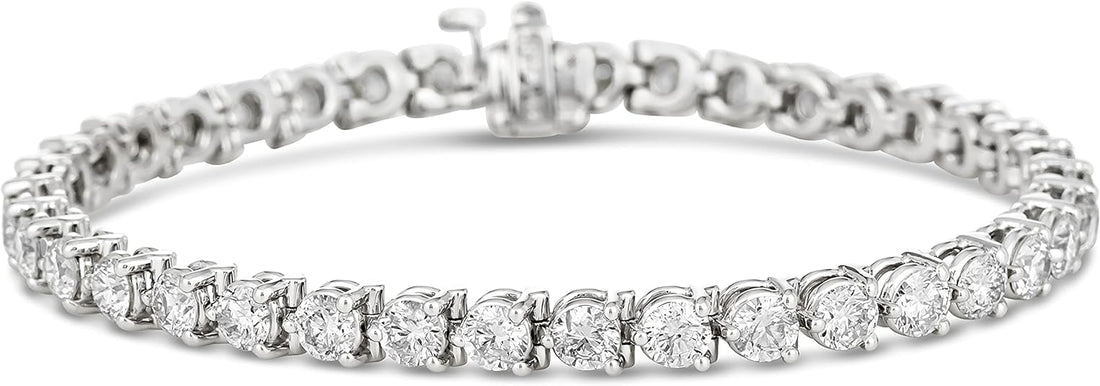 7.11 ct Diamond Tennis Bracelet in 18K White Gold