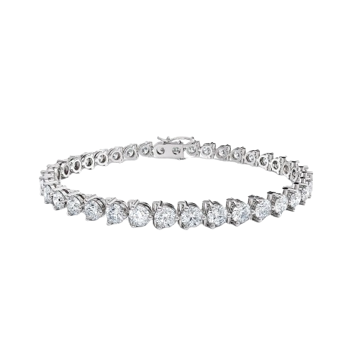 7.11 ct Diamond Tennis Bracelet in 18K White Gold