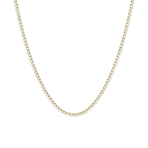 5.75 ct Graduated Diamond Tennis Necklace in 18K Yellow Gold