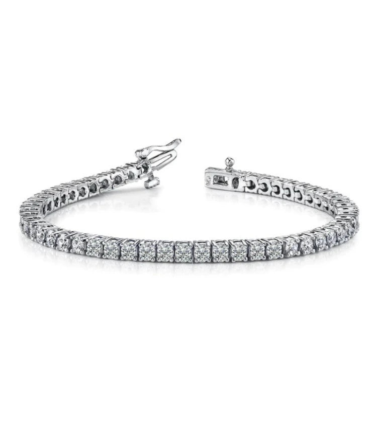 Diamond Tennis Bracelet (8.22 CT Diamonds) in White Gold