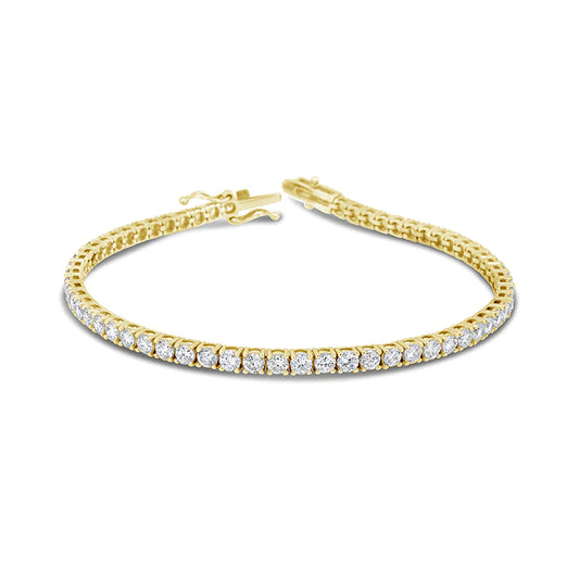 Diamond Tennis Bracelet (2.52 CT Diamonds) in Yellow Gold