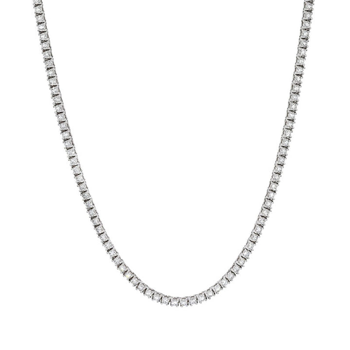 Diamond Tennis Necklace (10.02 CT Diamonds) in White Gold