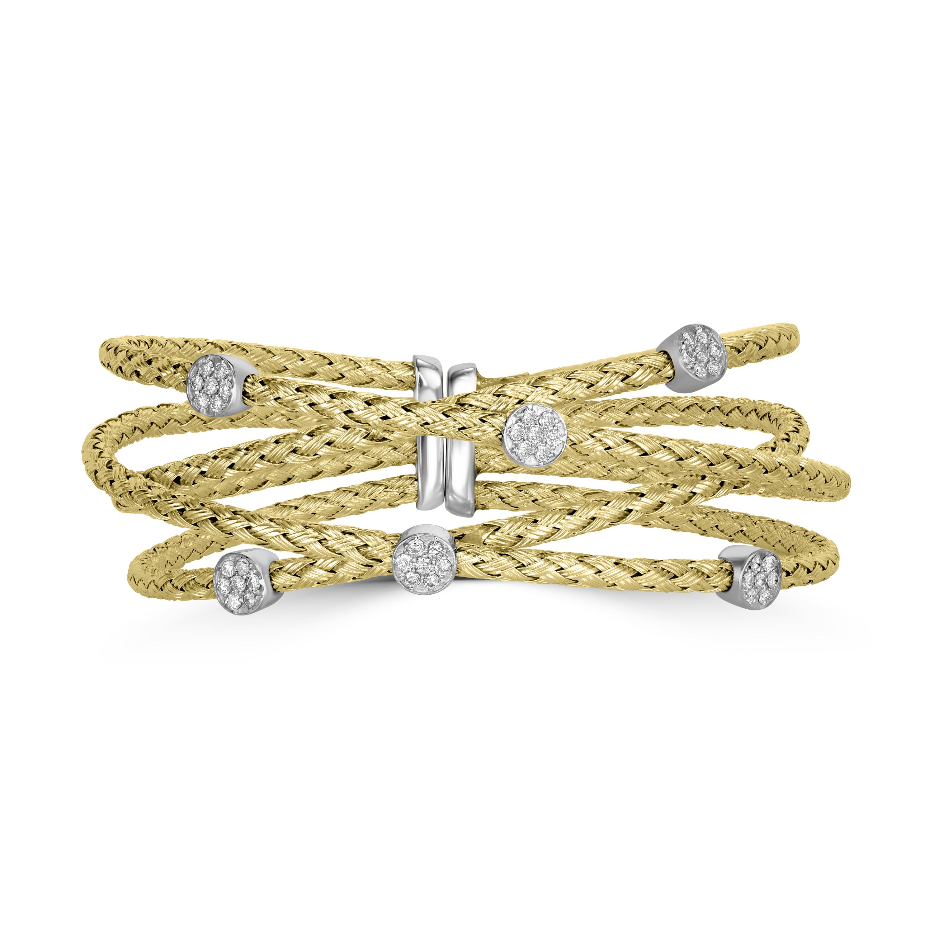 0.50 ct Diamond Bangle in 14K Two Tone