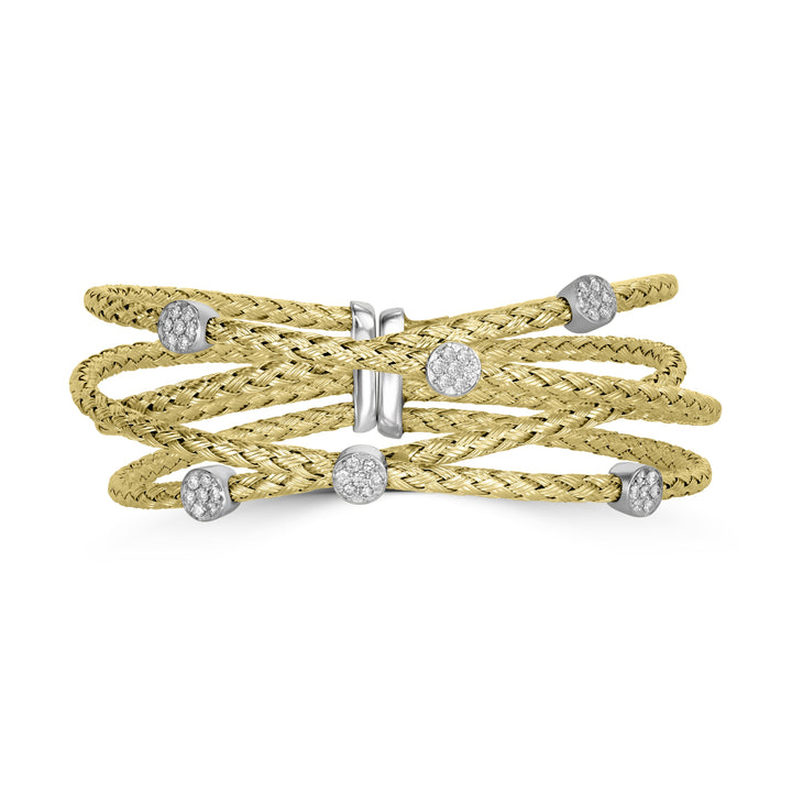 0.50 ct Diamond Bangle in 14K Two Tone