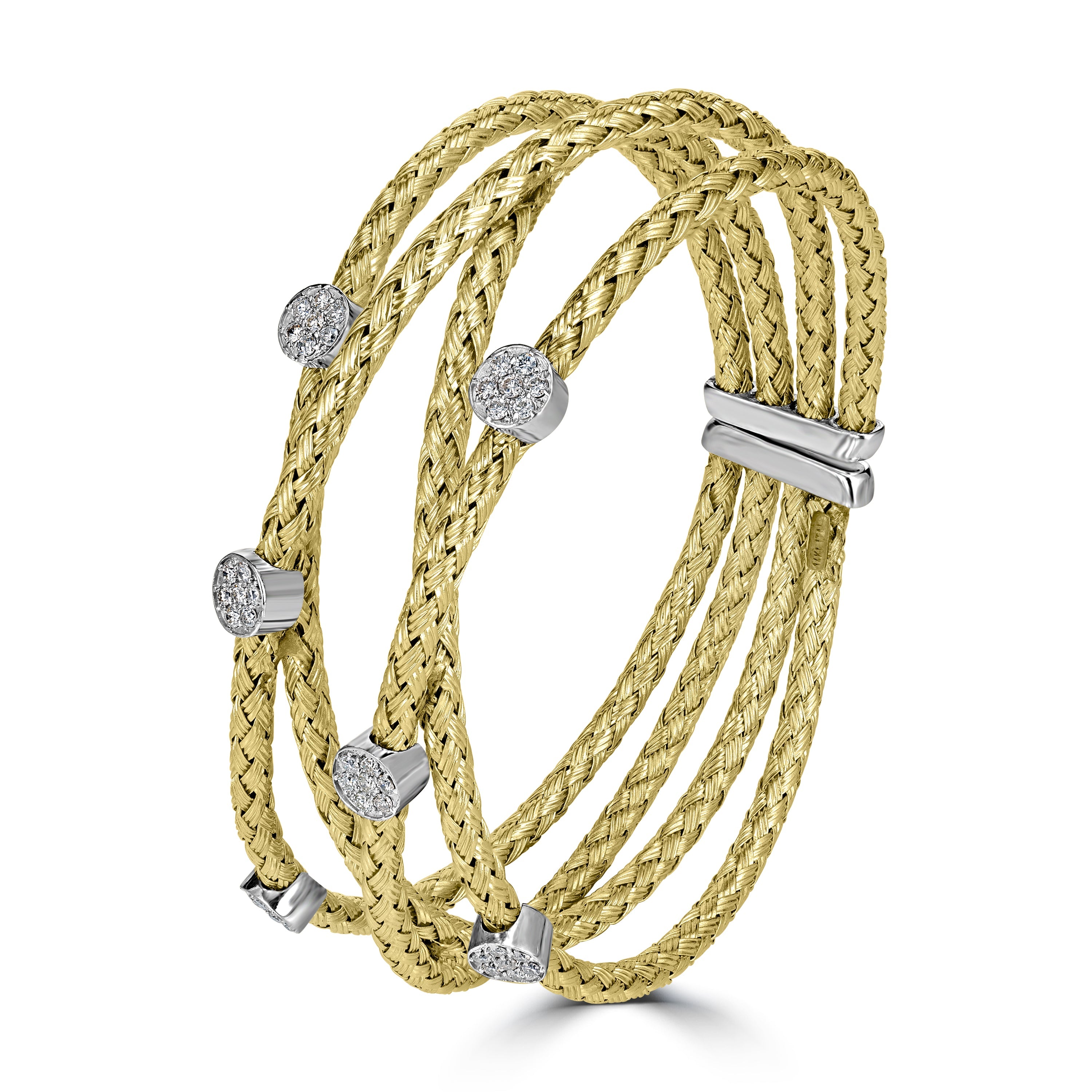 0.50 ct Diamond Bangle in 14K Two Tone