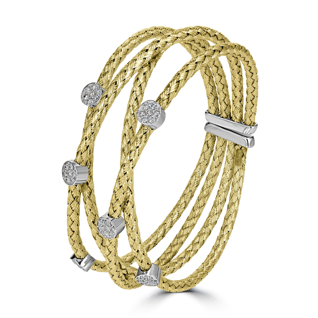 0.50 ct Diamond Bangle in 14K Two Tone