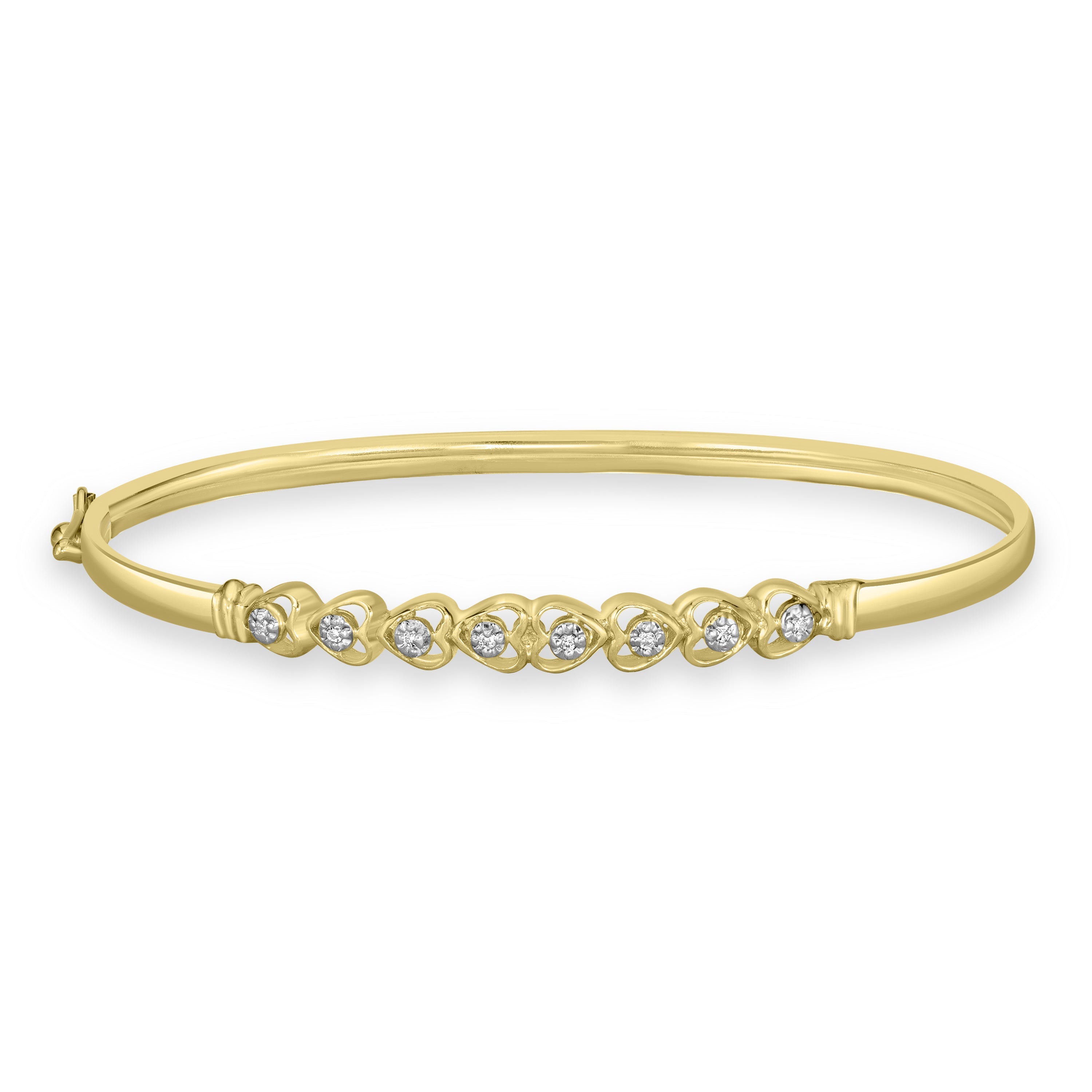 0.08 ct Diamond Bangle in 14K Yellow Gold