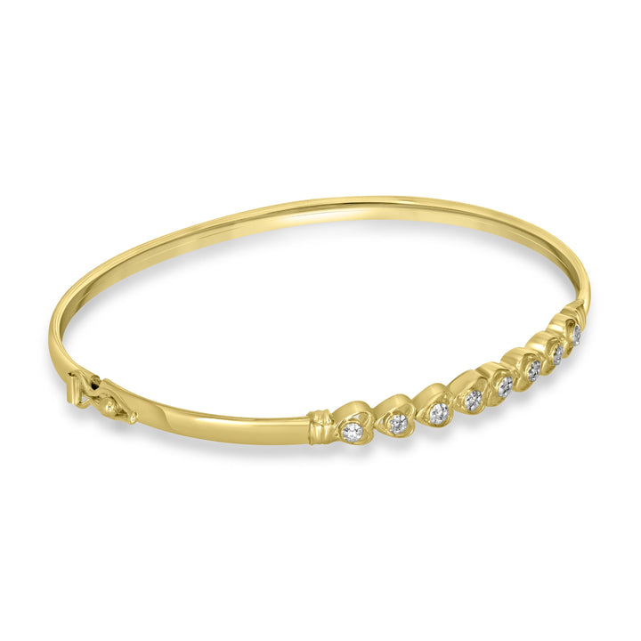 0.08 ct Diamond Bangle in 14K Yellow Gold