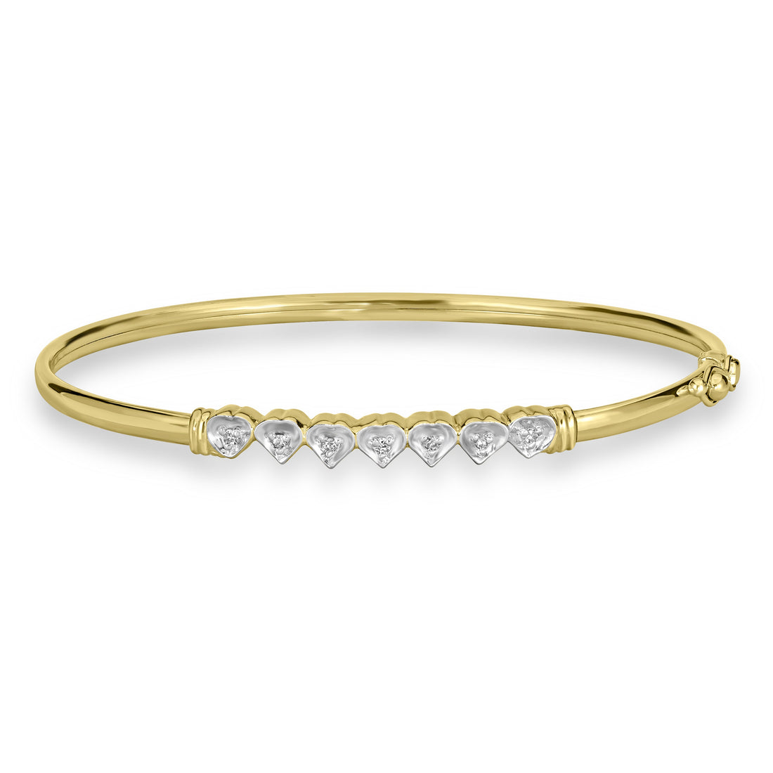 0.10 ct Diamond Bangle in 14K Yellow Gold