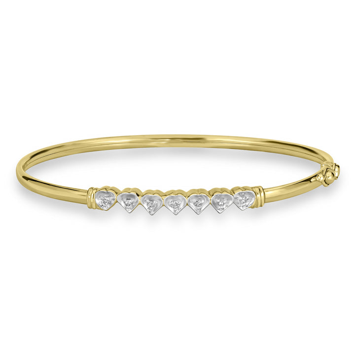 0.10 ct Diamond Bangle in 14K Yellow Gold