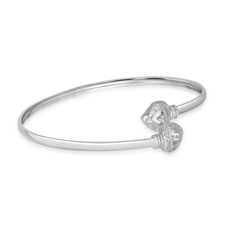 0.05 ct Diamond Bangle in 14K White Gold