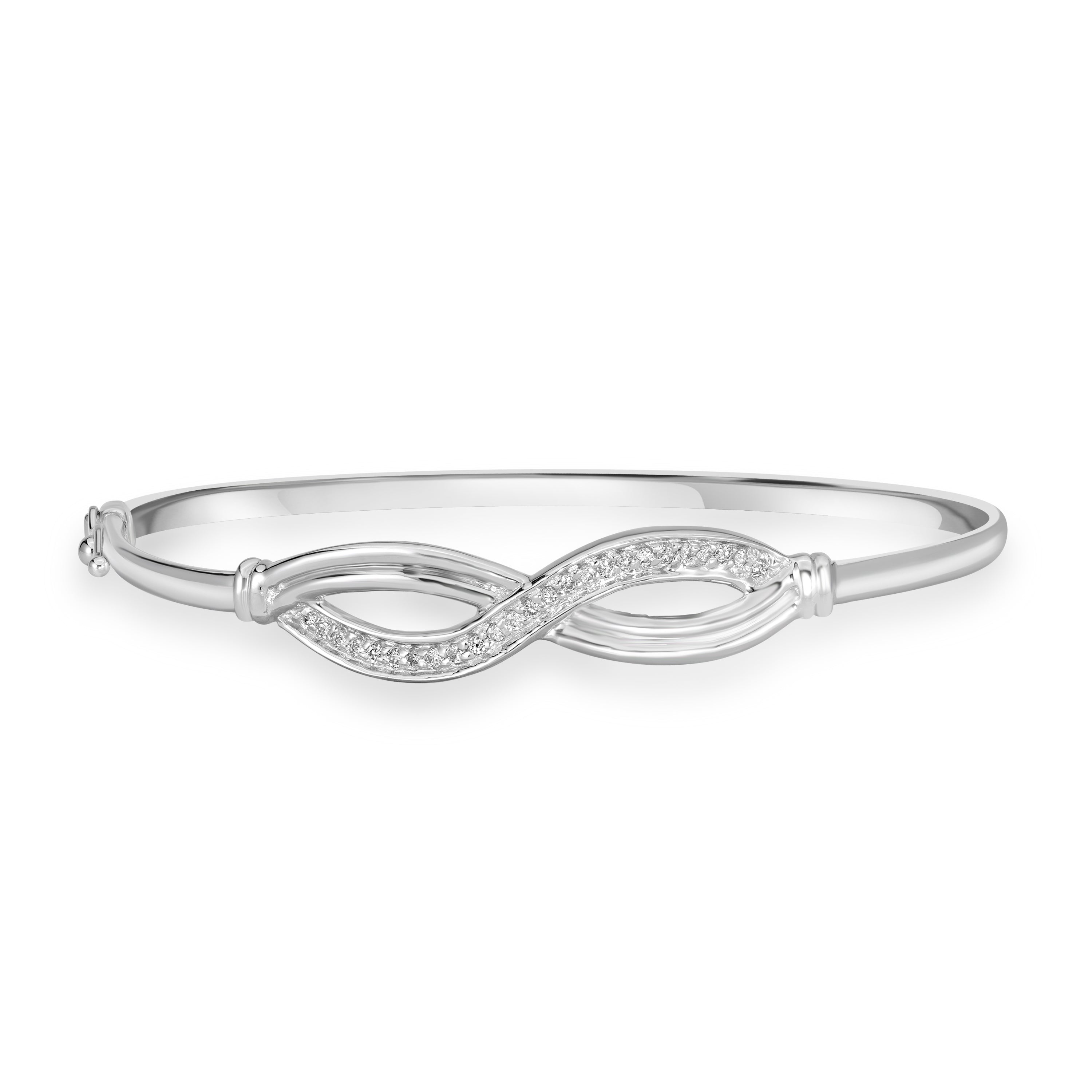 0.25 ct Diamond Bangle in 14K White Gold