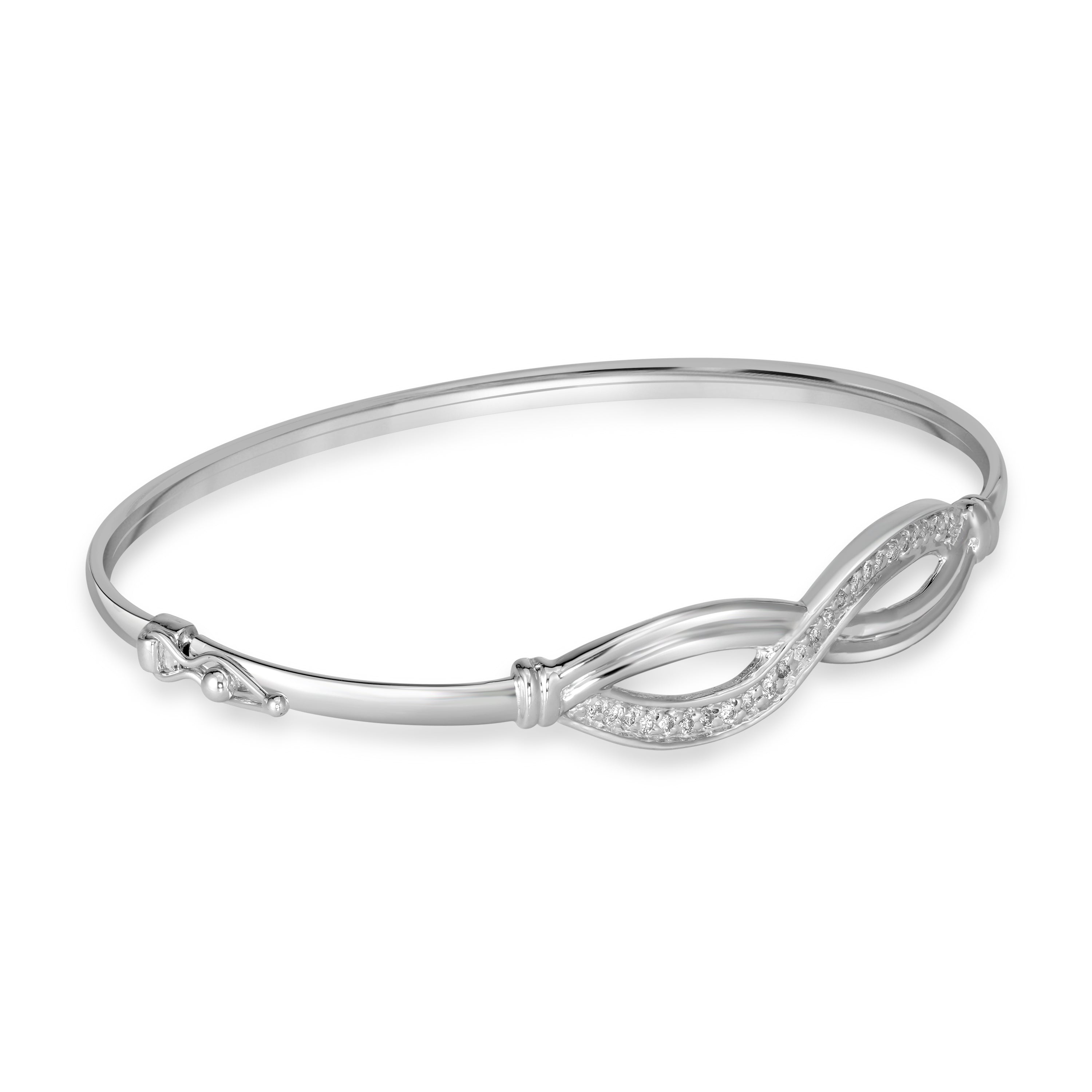 0.25 ct Diamond Bangle in 14K White Gold