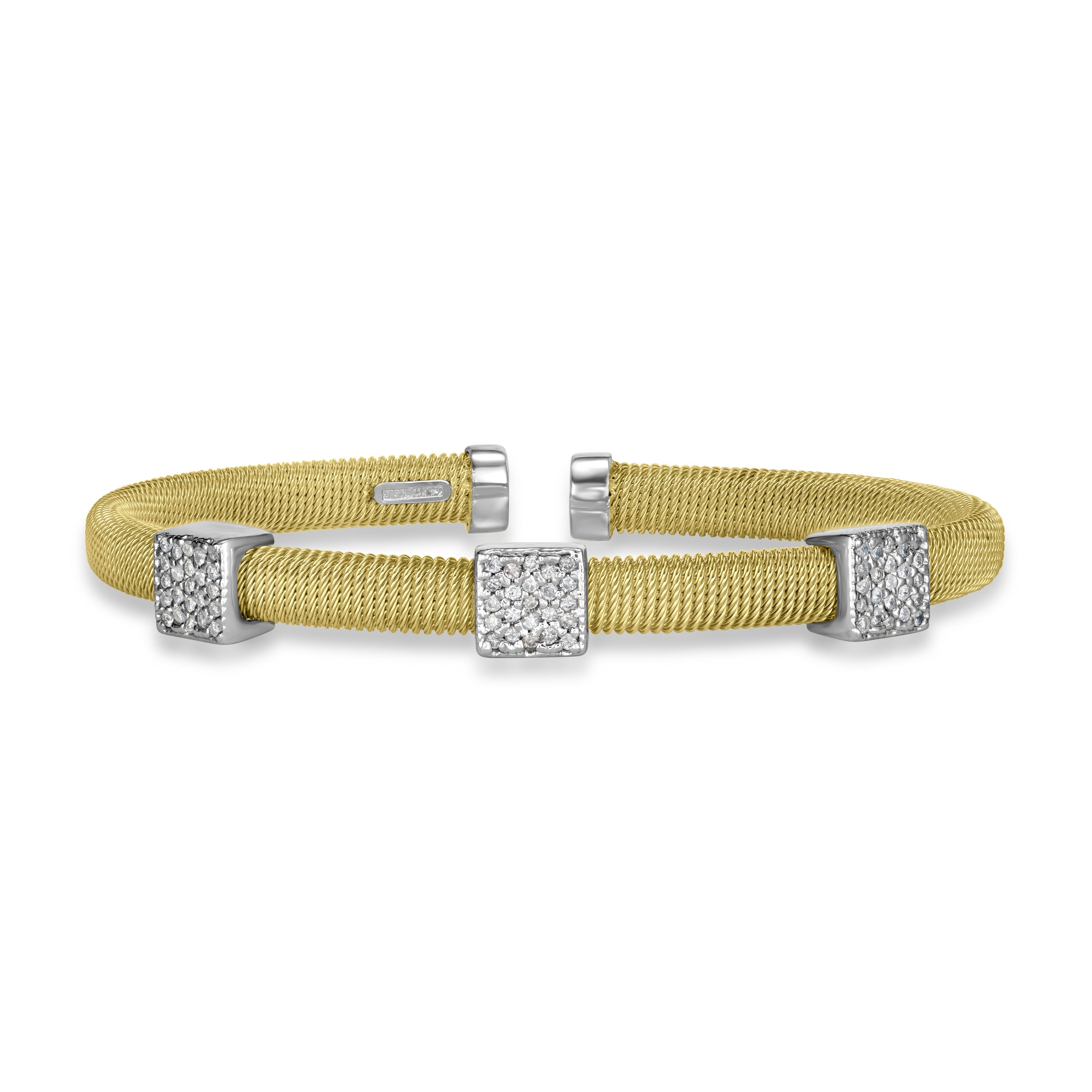 0.40 ct Diamond Bangle in 14K Two Tone