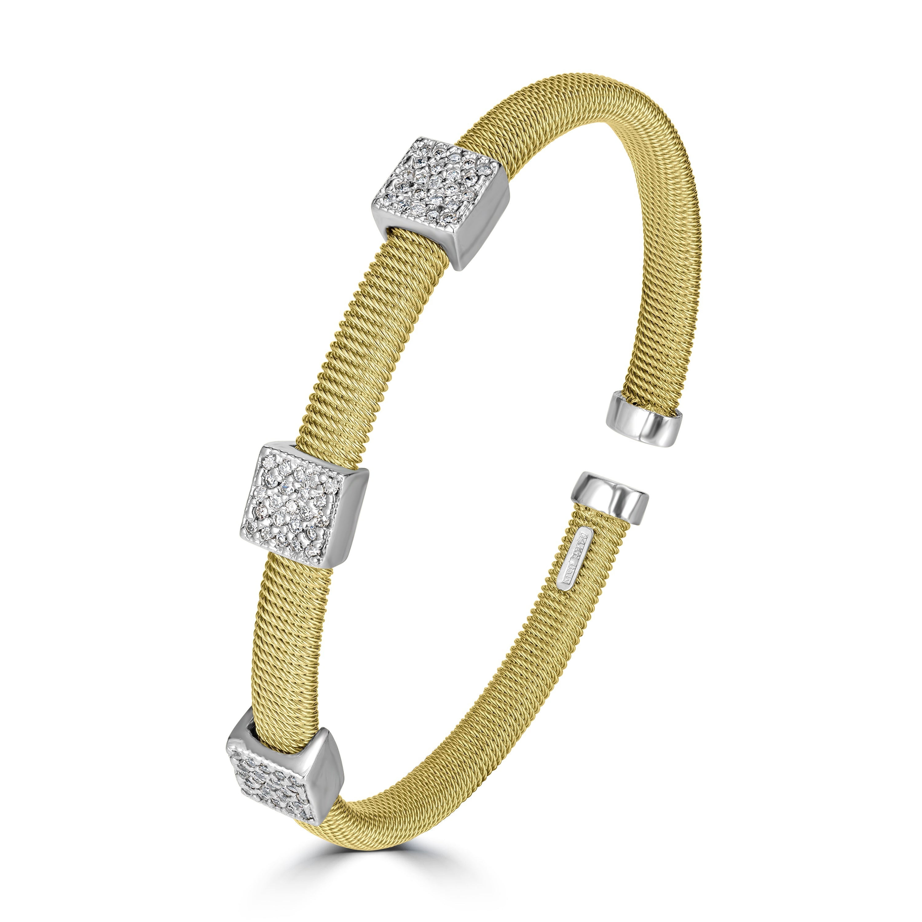0.40 ct Diamond Bangle in 14K Two Tone