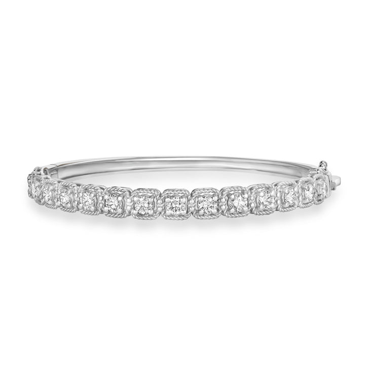 0.50 ct Diamond Bangle in 14K White Gold