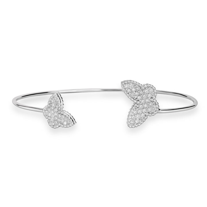 0.64 ct Diamond Bangle in 14K White Gold