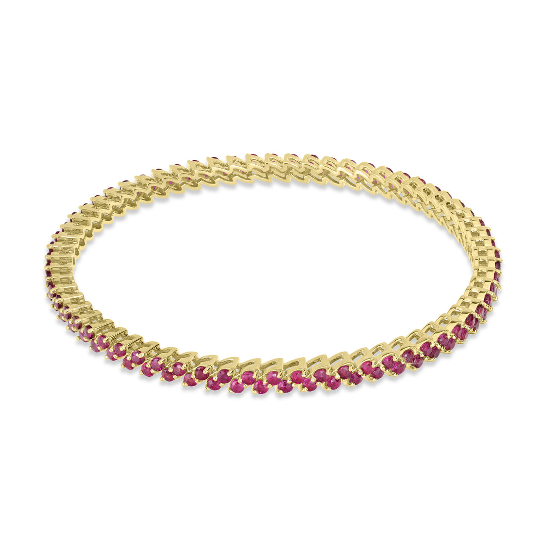 13.25 ct Ruby Bangle in 18K Yellow Gold