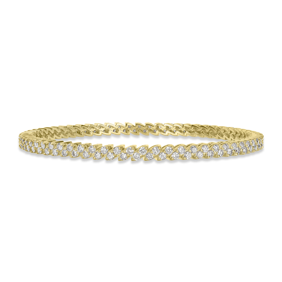 9.83 ct Diamond Bangle in 18K Yellow Gold