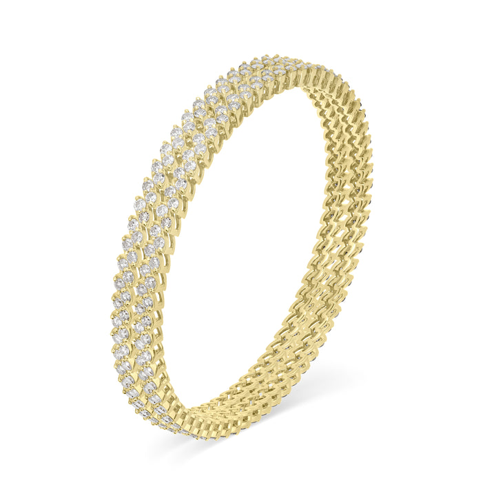 9.83 ct Diamond Bangle in 18K Yellow Gold