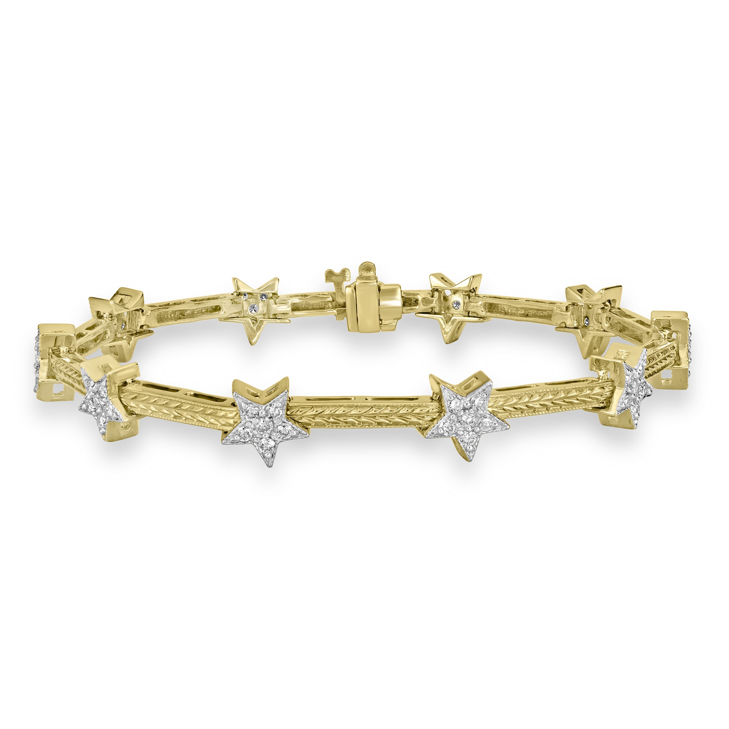 1.05 ct Star Diamond Bracelet in 14K Yellow Gold