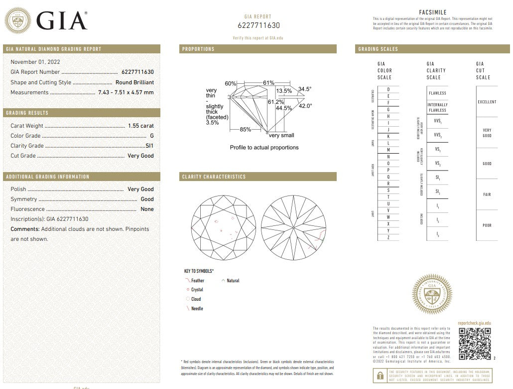 GIA Certified 3.05 Carat Round Solitaire Diamond Studs