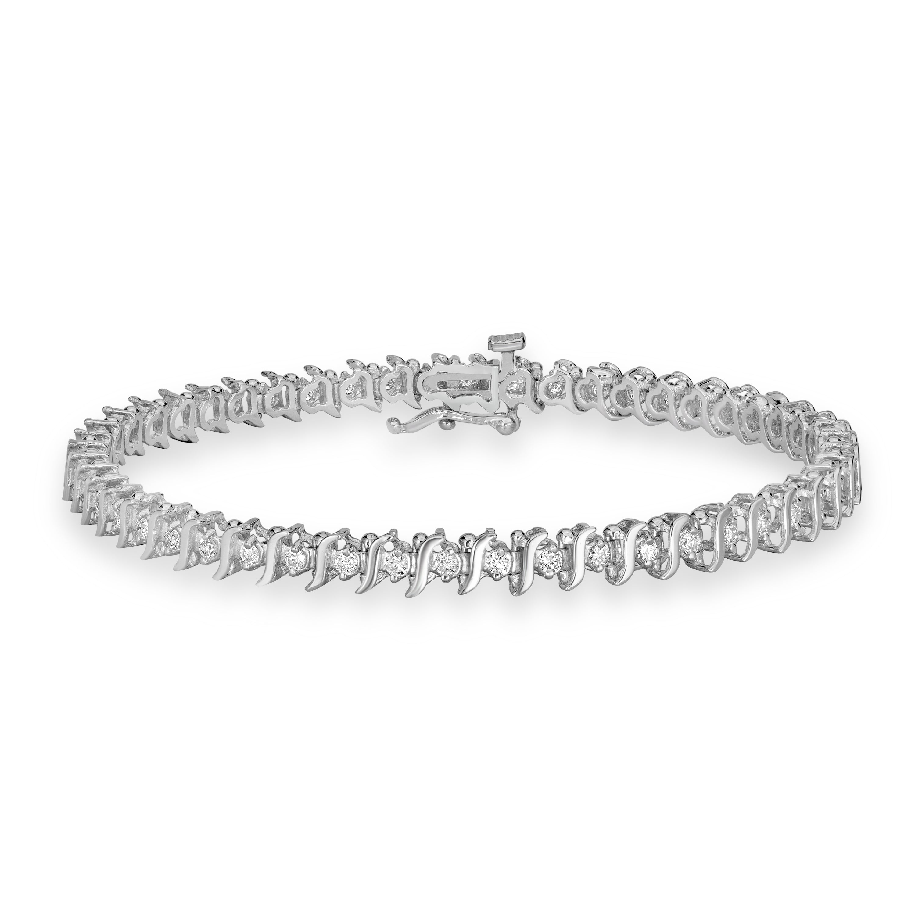 1.00 ct Diamond Bracelet in 14K White Gold