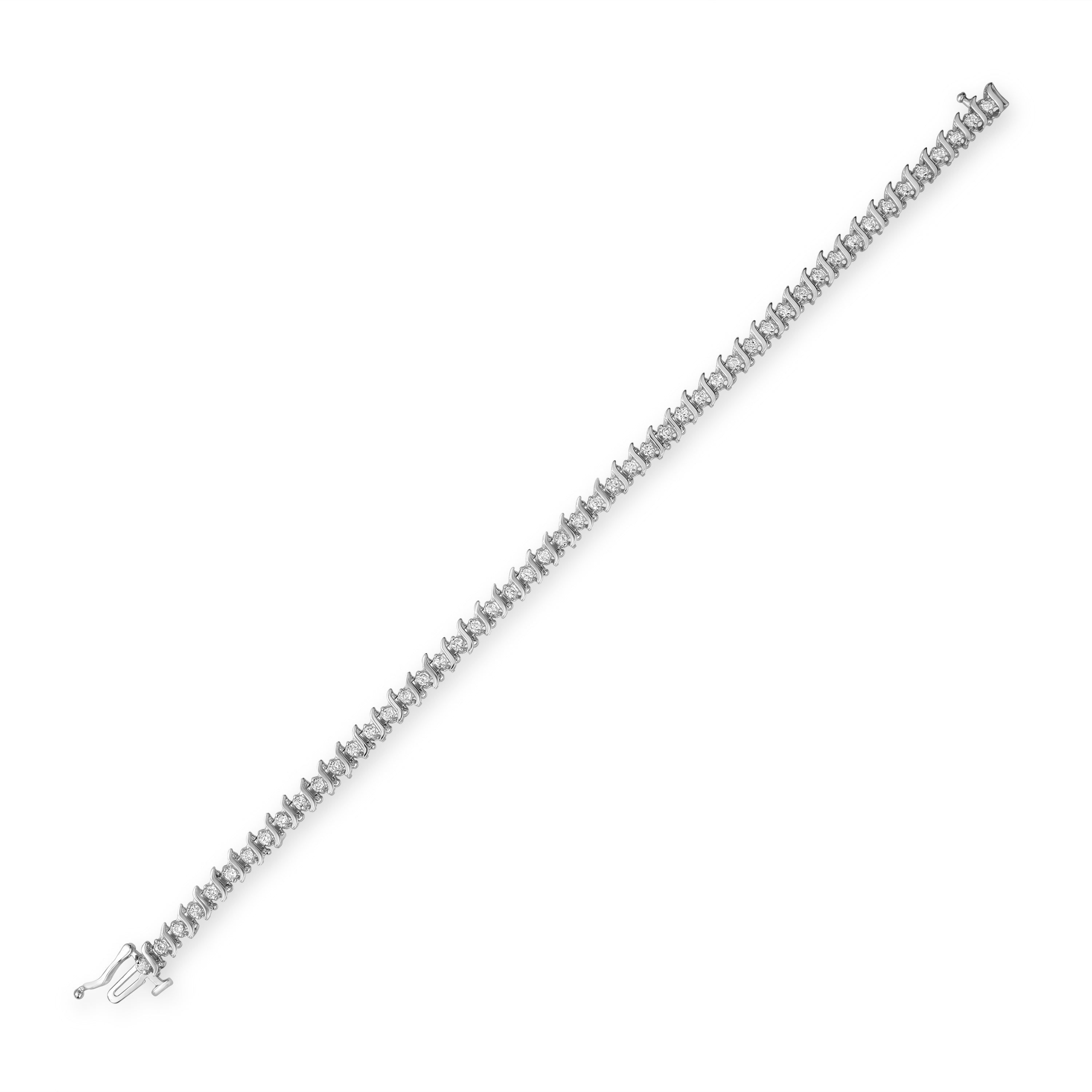 1.00 ct Diamond Bracelet in 14K White Gold