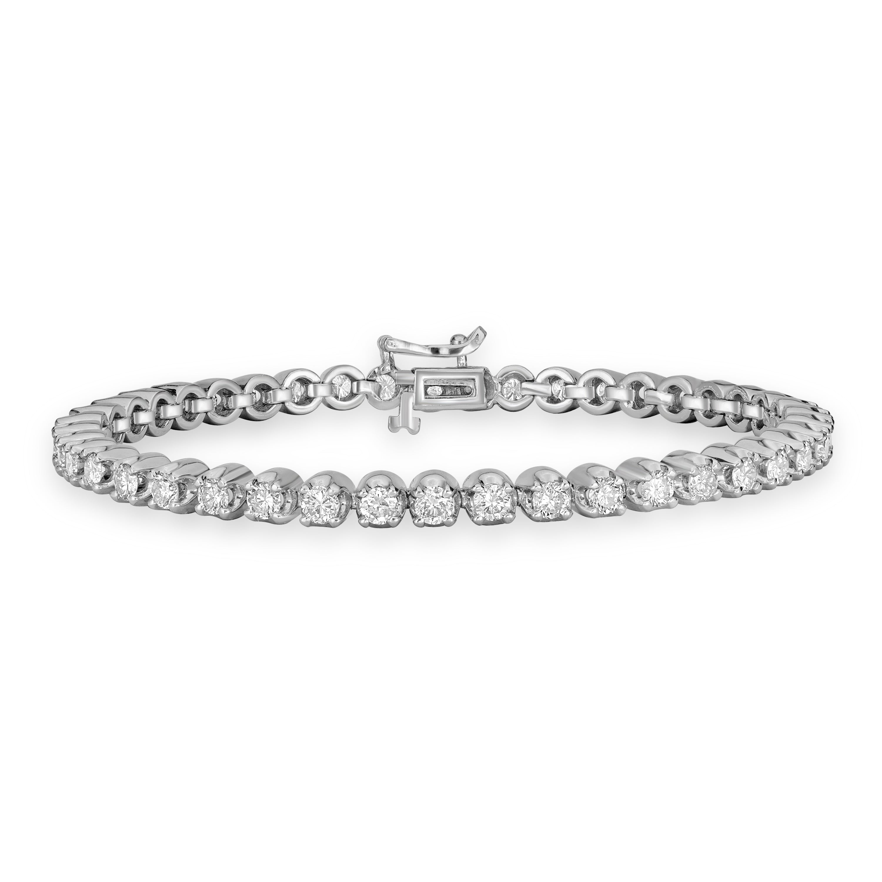 5.78 ct Diamond Tennis Bracelet in 14K White Gold