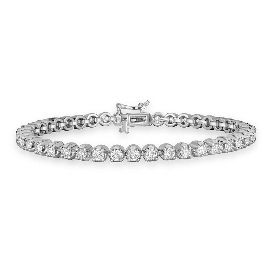 5.78 ct Diamond Tennis Bracelet in 14K White Gold