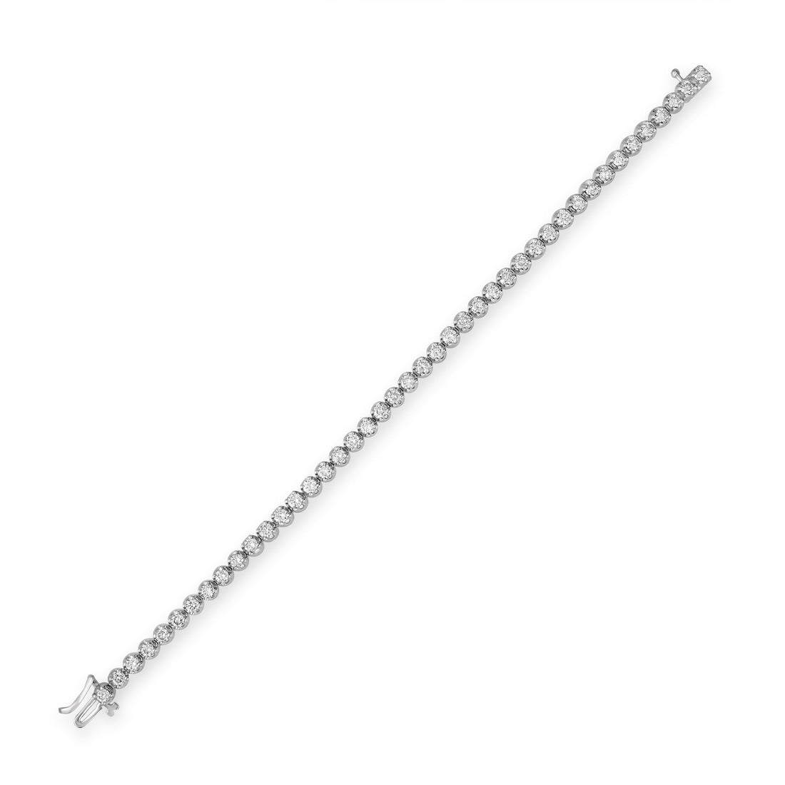 5.78 ct Diamond Tennis Bracelet in 14K White Gold