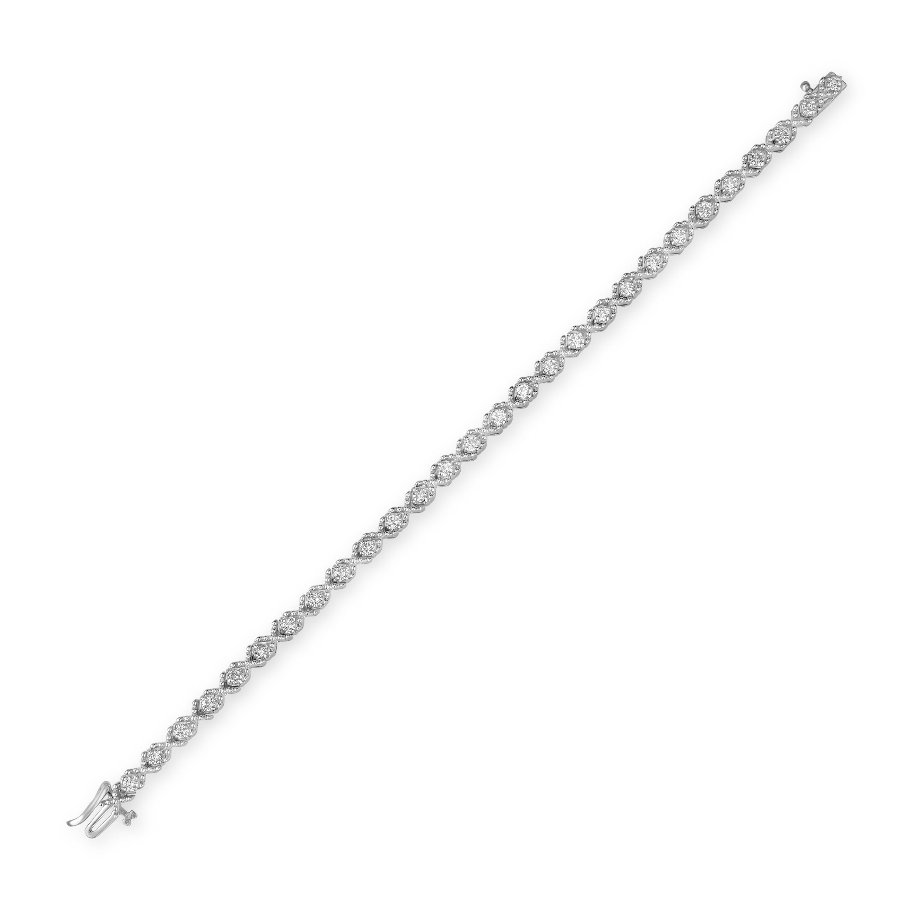 1.96 ct Diamond Bracelet in 14K White Gold