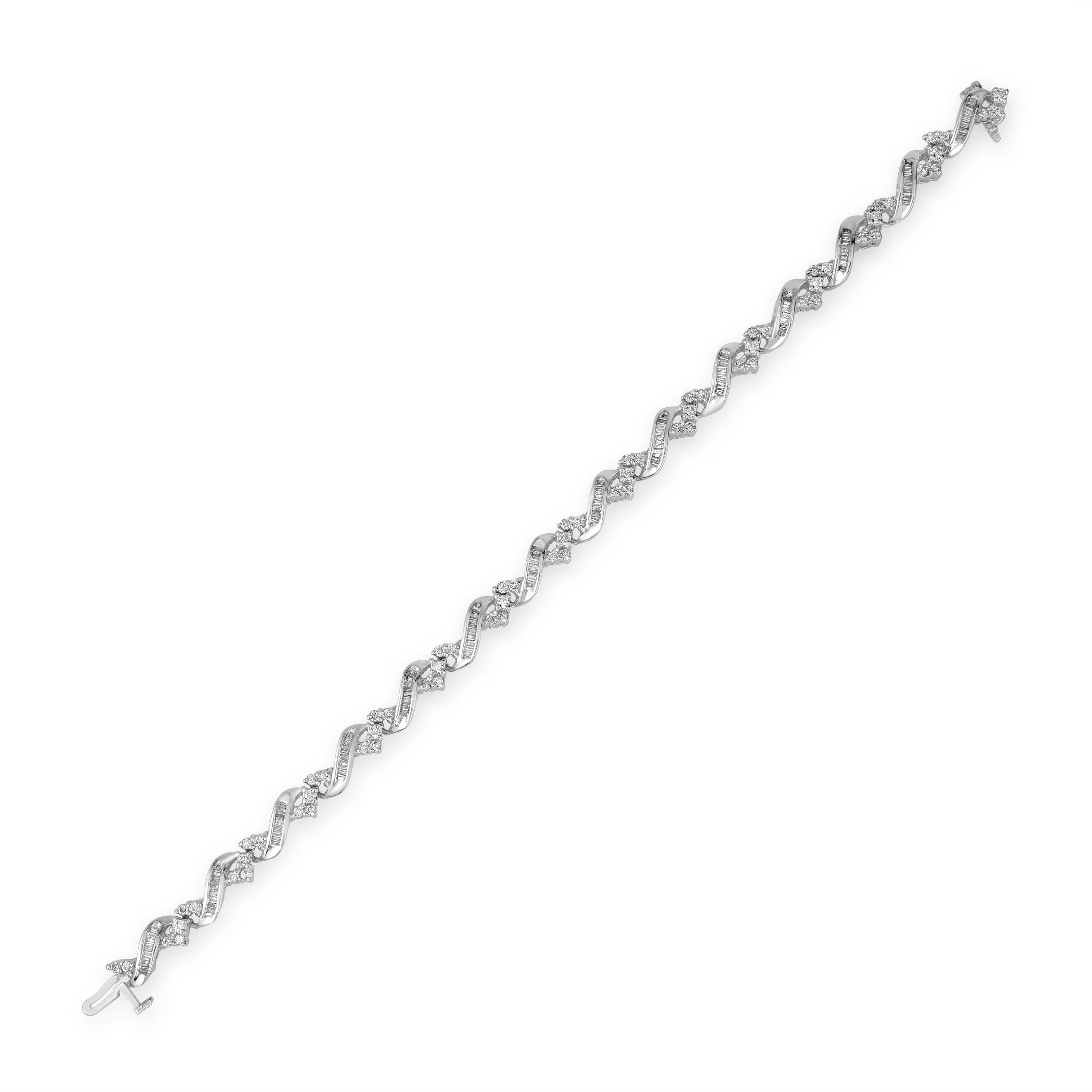 3.00 ct Diamond Bracelet in 14K White Gold