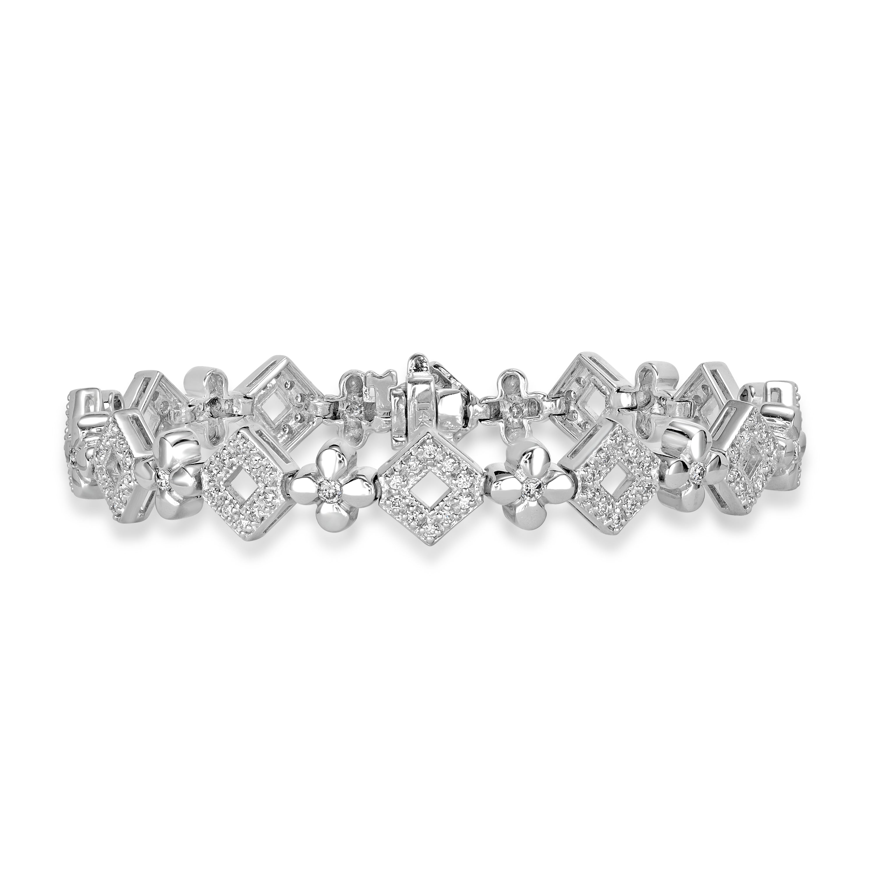 1.33 ct Diamond Bracelet in 14K White Gold
