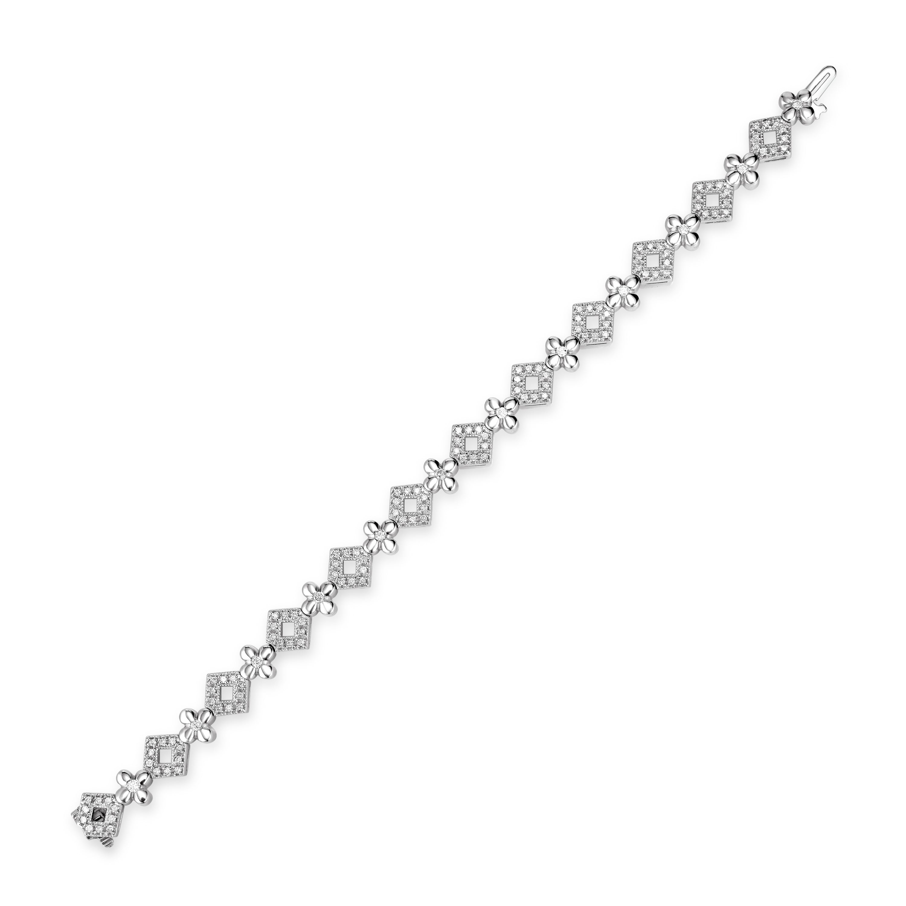 1.33 ct Diamond Bracelet in 14K White Gold
