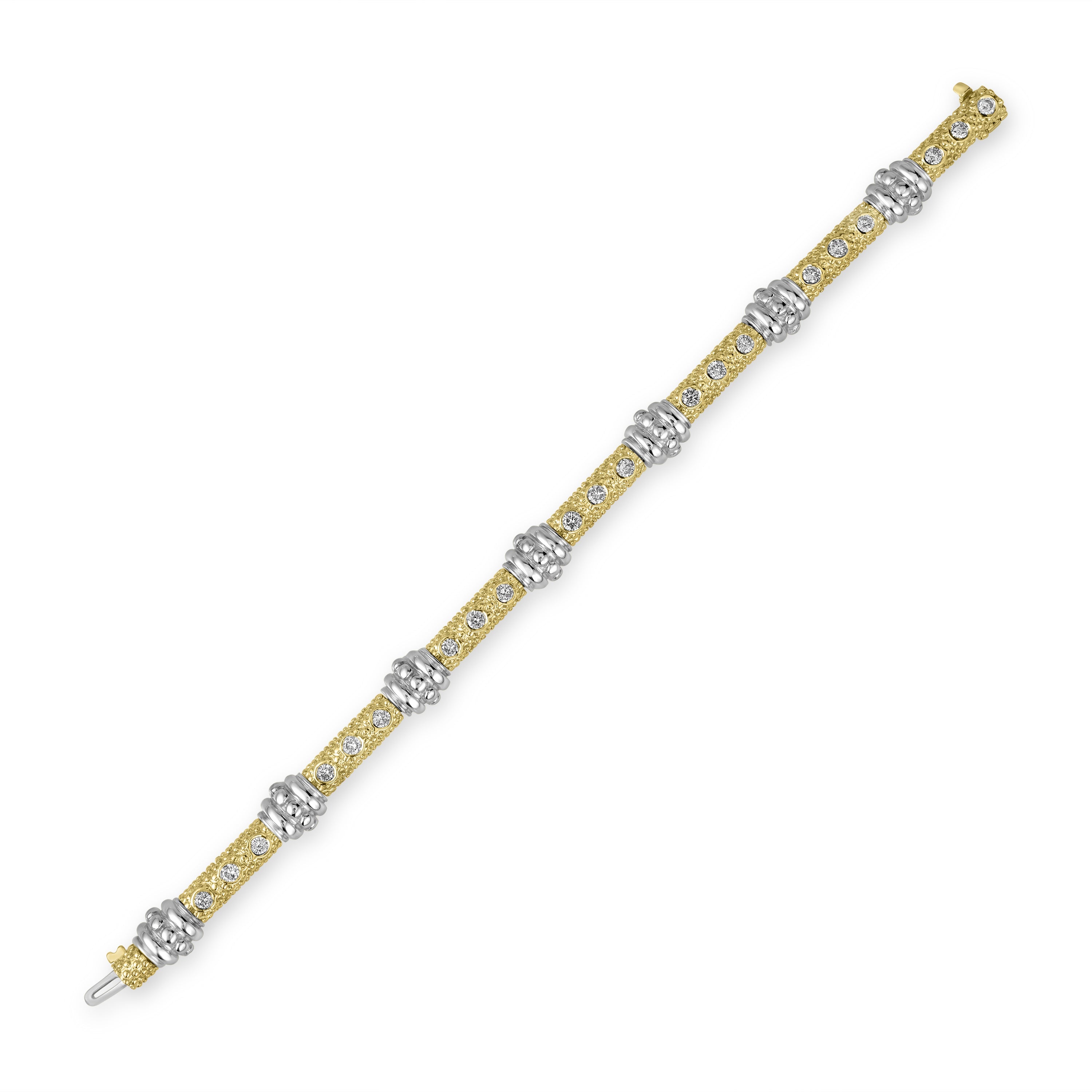 3.00 ct Diamond Bracelet in 14K Two-Tone Yellow & White Gold