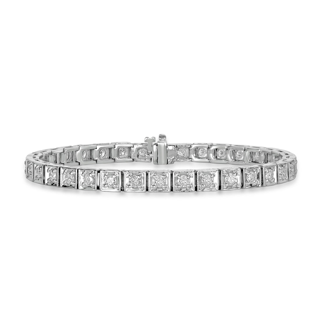3.50 ct Diamond Tennis Bracelet in 14K White Gold