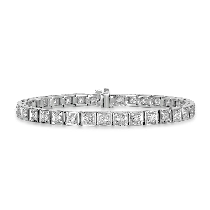 3.50 ct Diamond Tennis Bracelet in 14K White Gold