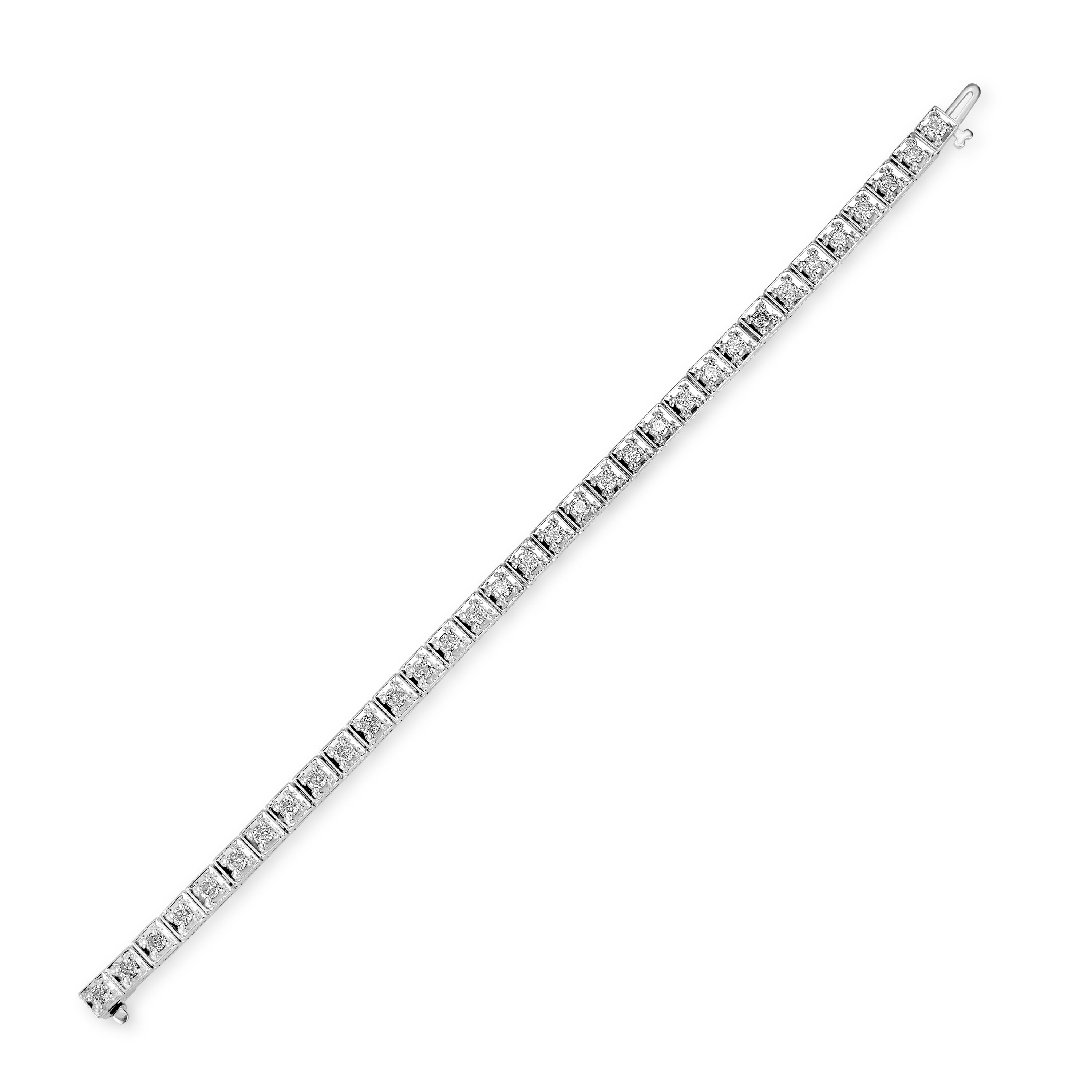 3.00 ct Diamond Bracelet in 14K White Gold