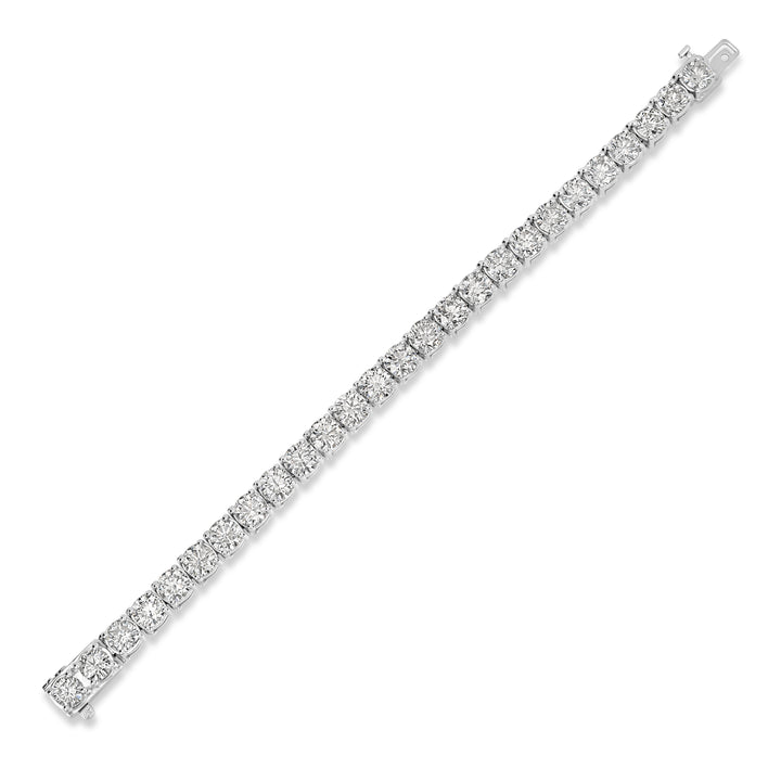 26.01 ct Diamond Tennis Bracelet in 18K White Gold