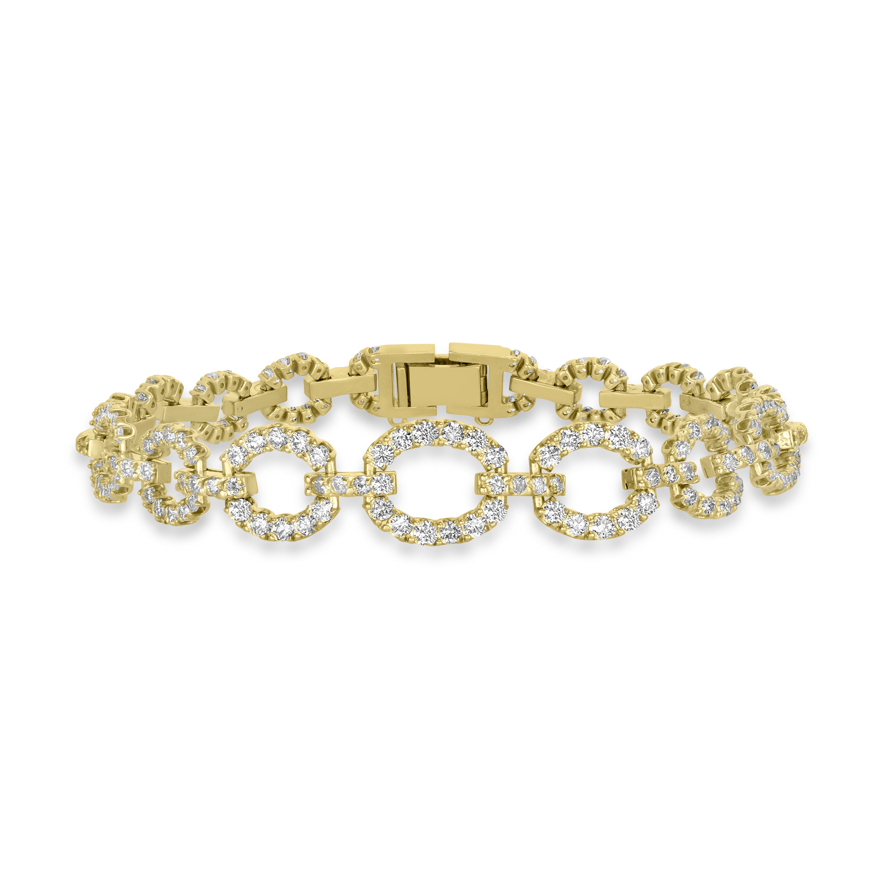 5.50 ct Diamond Bracelet in 18K Yellow Gold