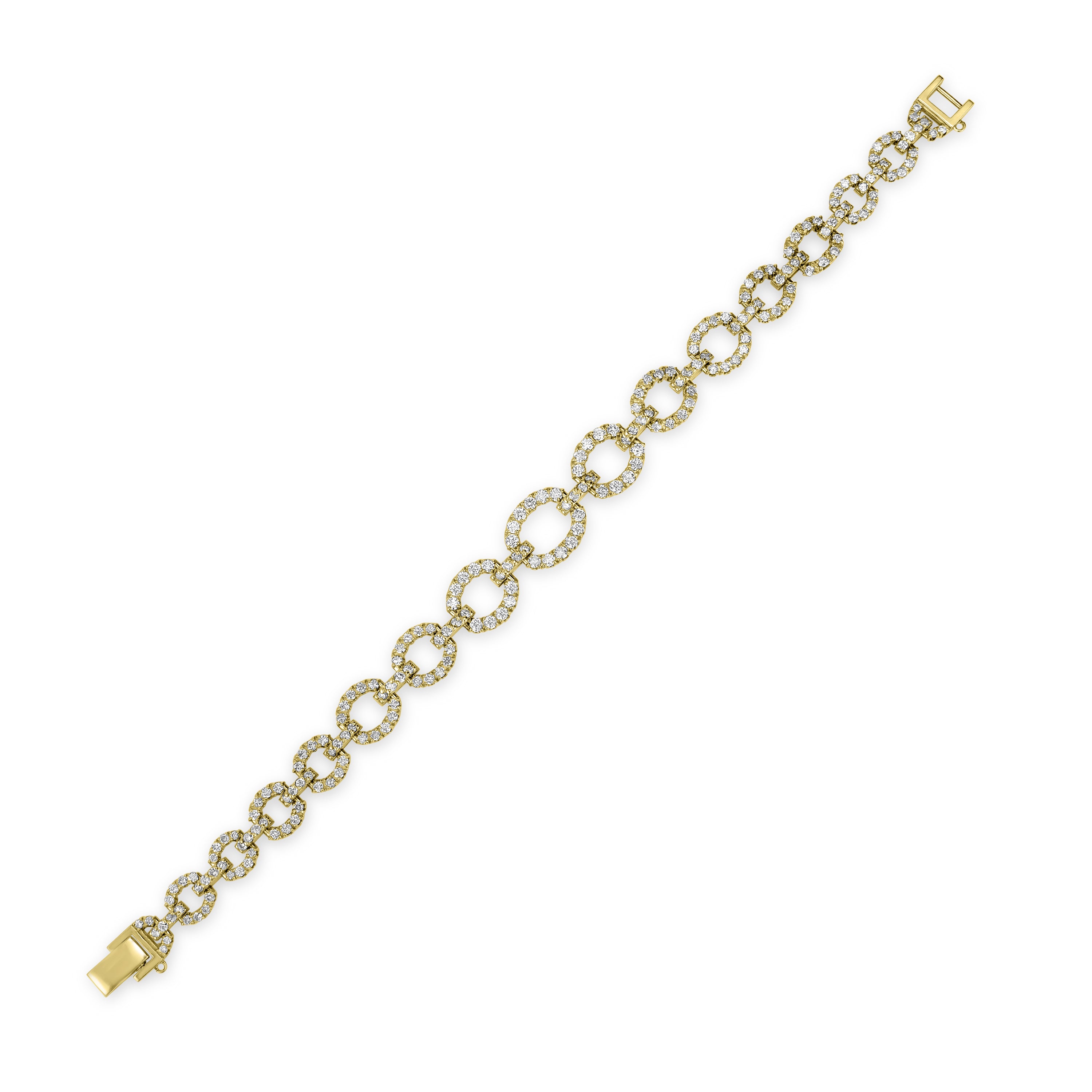 5.50 ct Diamond Bracelet in 18K Yellow Gold