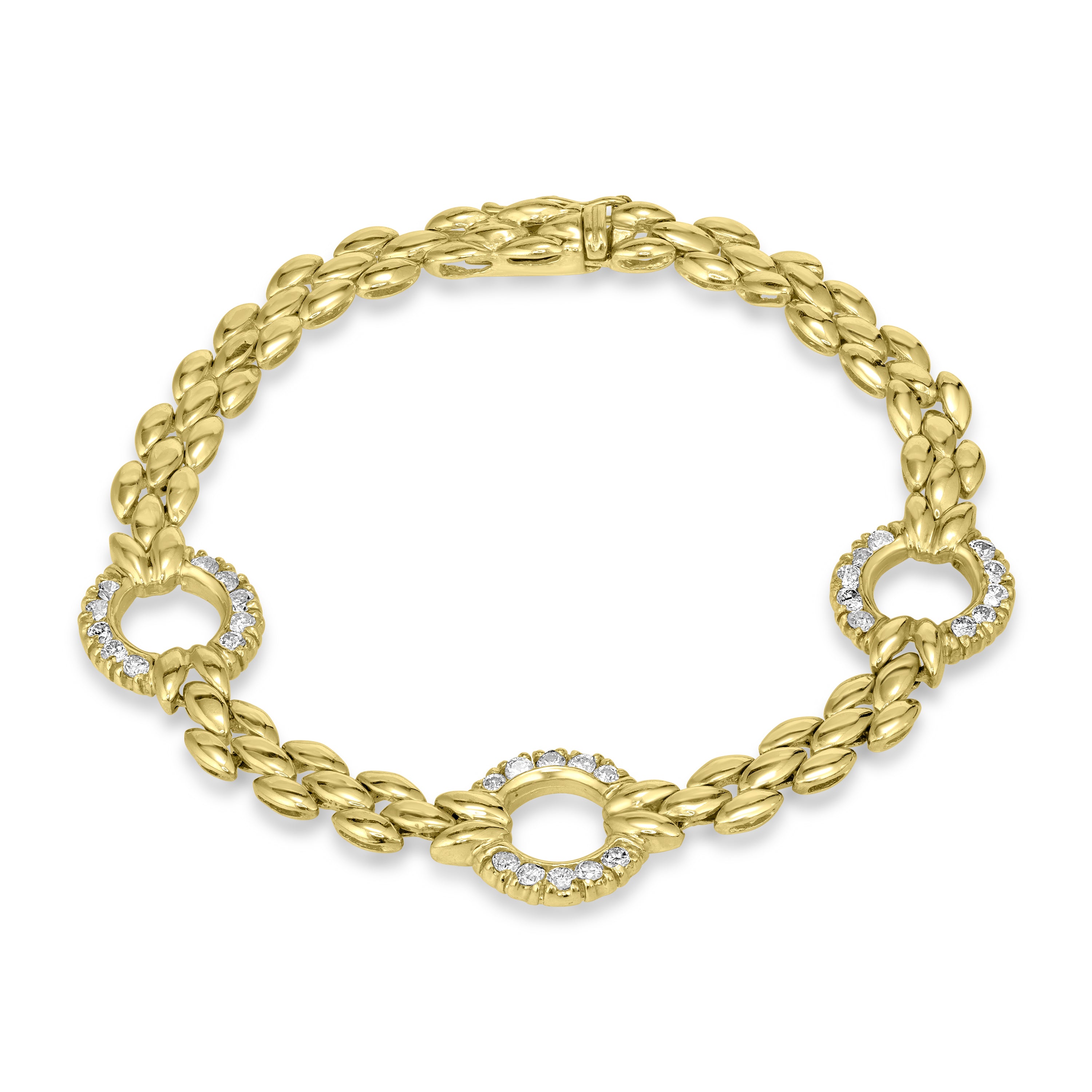1.00 ct Diamond Bracelet in 14K Yellow Gold