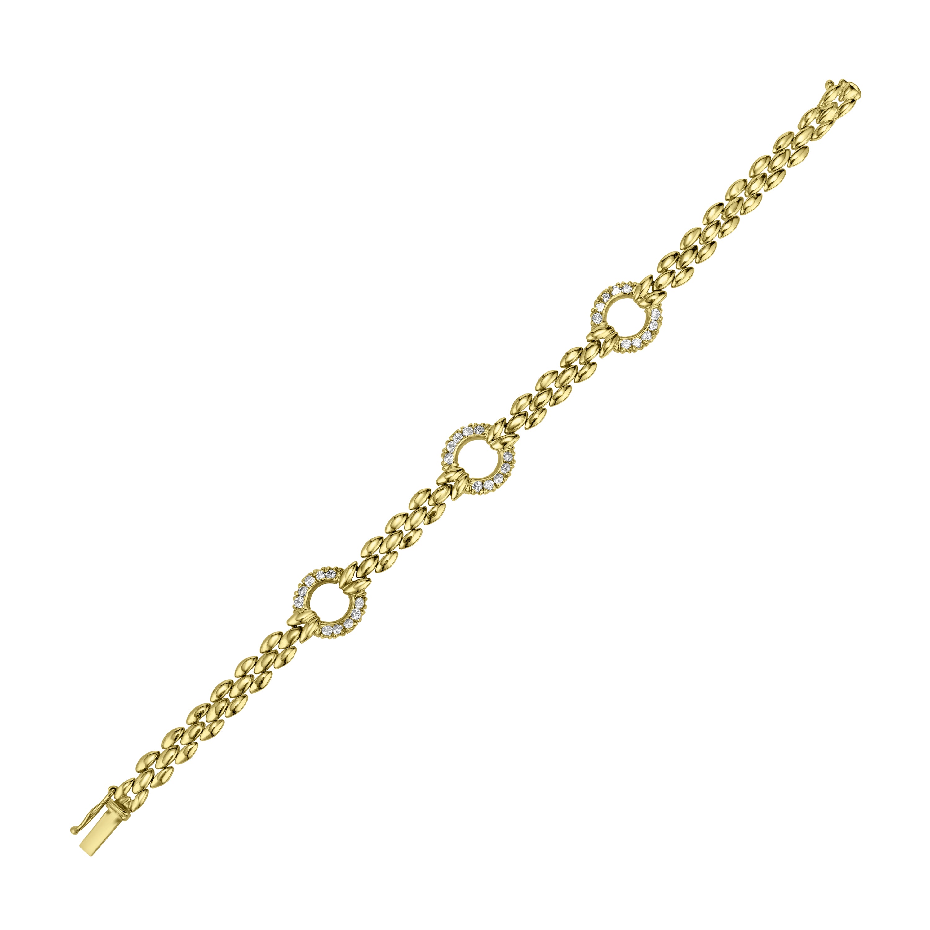 1.00 ct Diamond Bracelet in 14K Yellow Gold