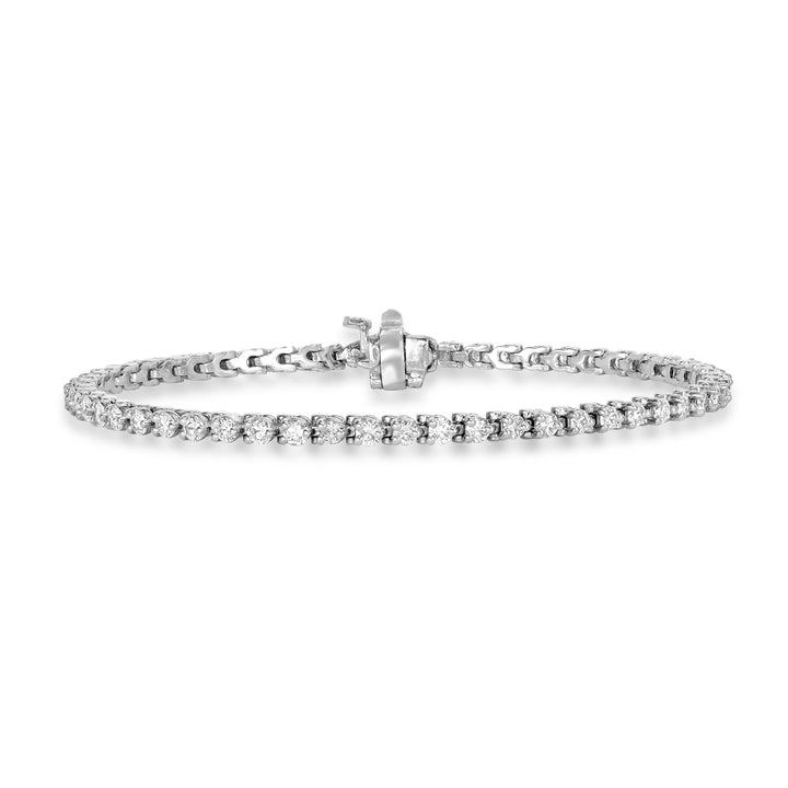 2.90 ct Tennis Diamond Bracelet in 14K White Gold