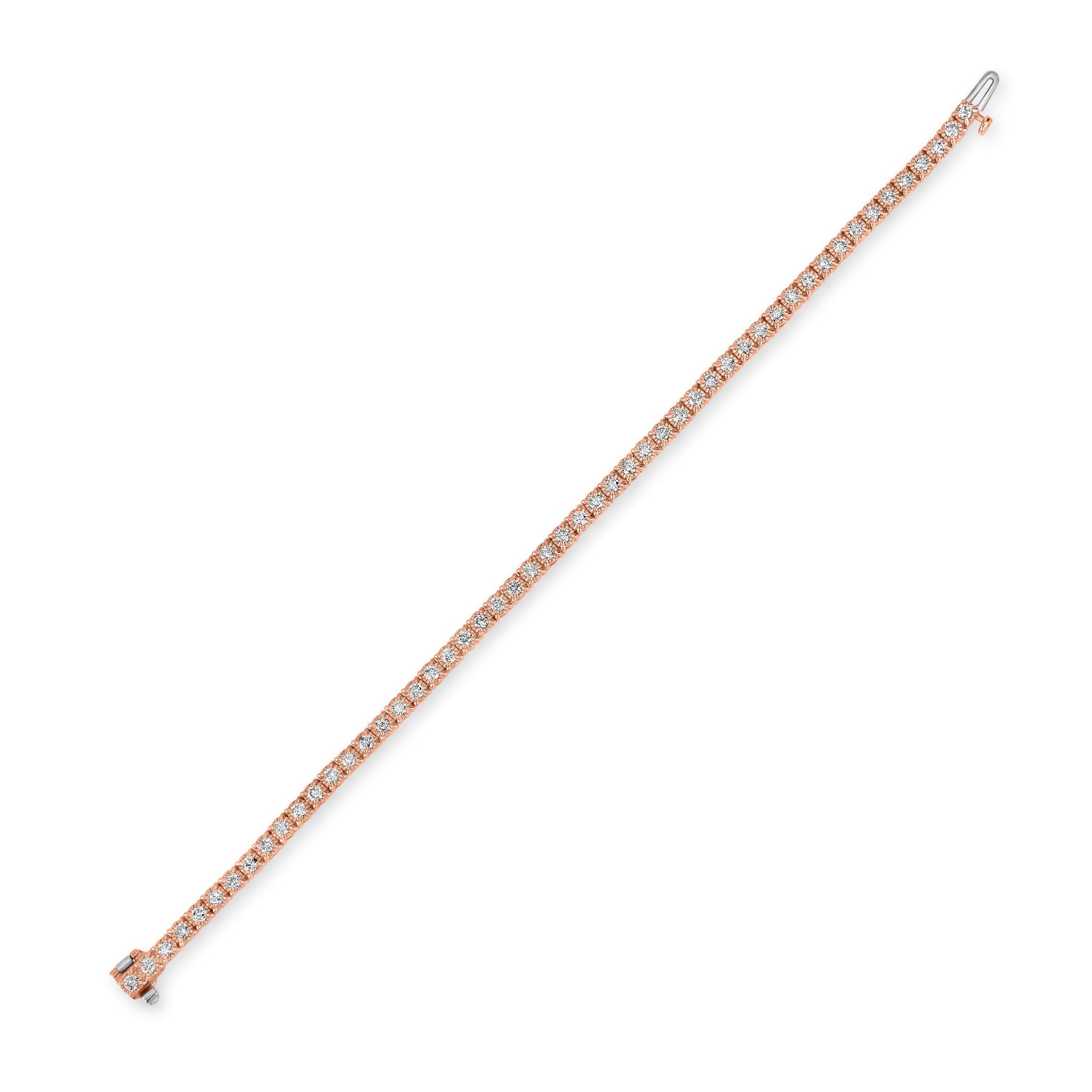 2.50 ct Tennis Diamond Bracelet in 14K Rose Gold