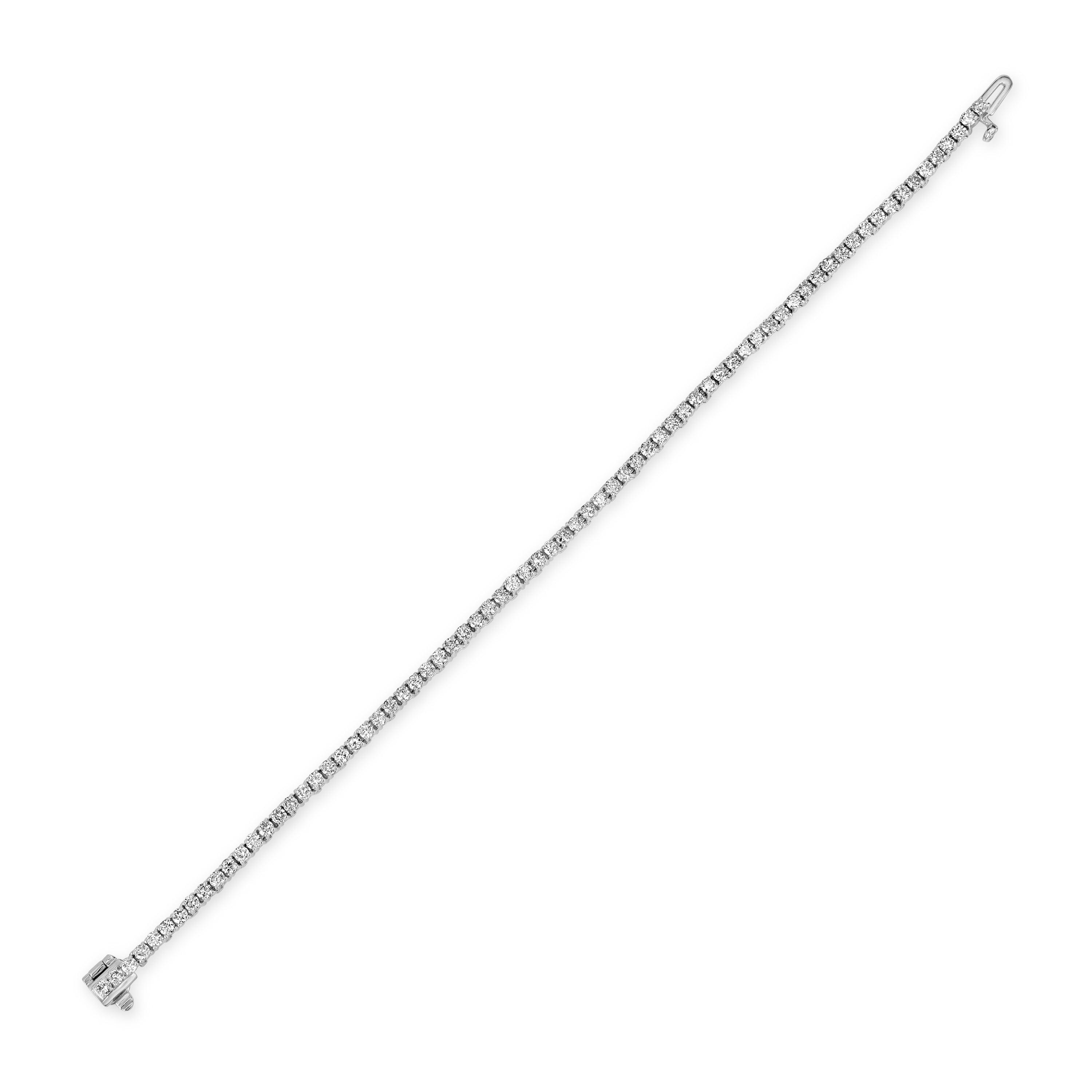 3.10 ct Tennis Diamond Bracelet in 14K White Gold
