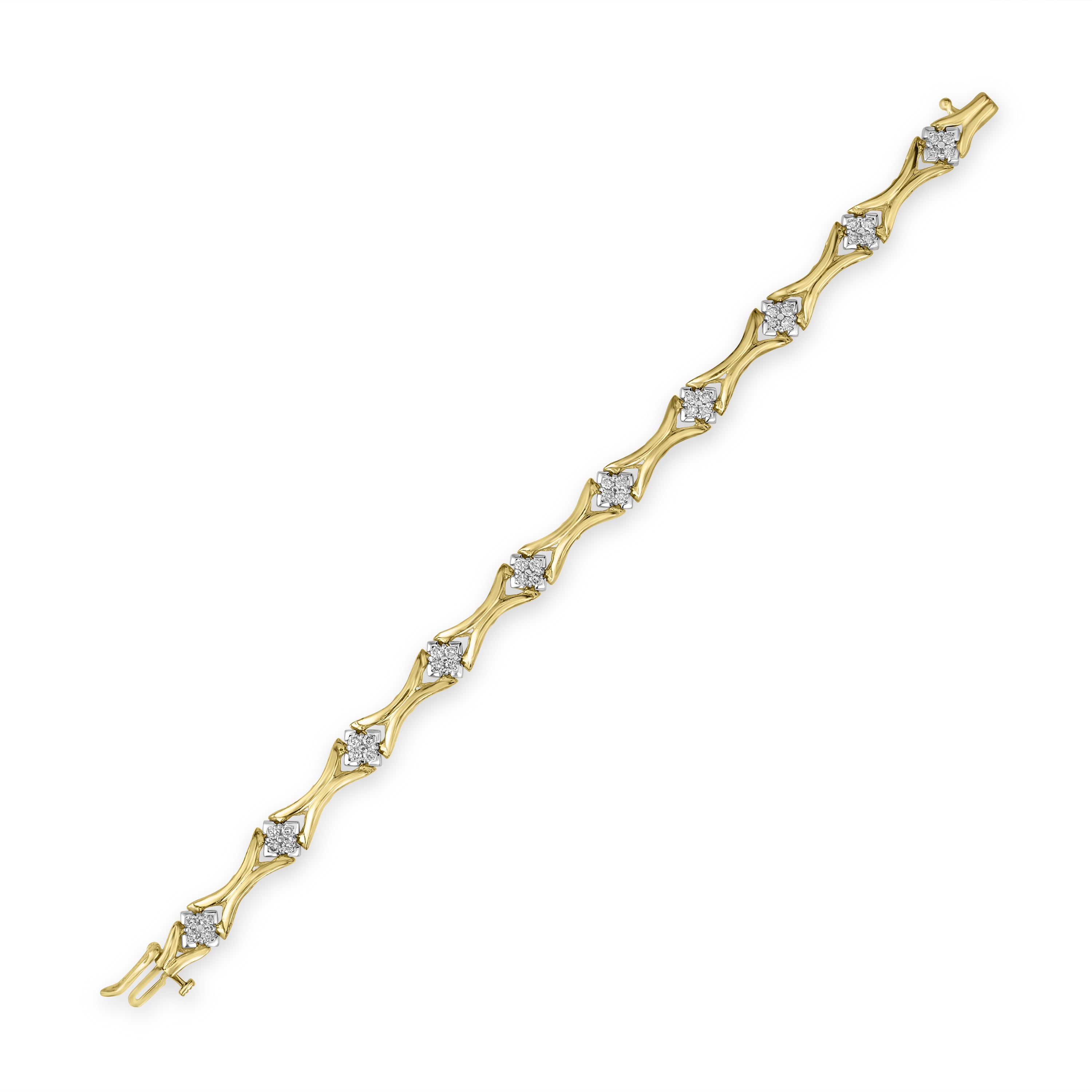 2.00 ct Diamond Bracelet in 14K Yellow Gold
